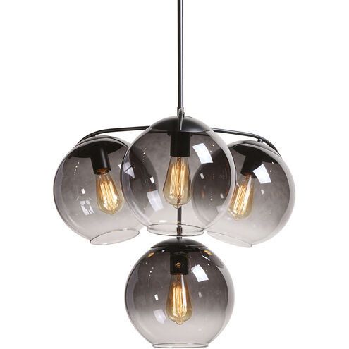 Kamara LED 24.75 inch Black Chandelier Ceiling Light